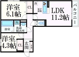 エムライズ西宮の物件間取画像